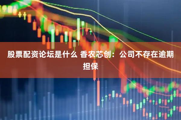 股票配资论坛是什么 香农芯创：公司不存在逾期担保